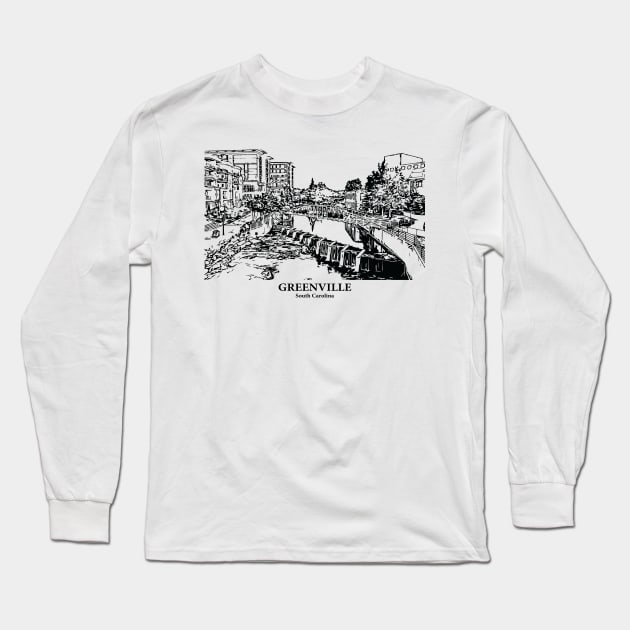 Greenville - South Carolina Long Sleeve T-Shirt by Lakeric